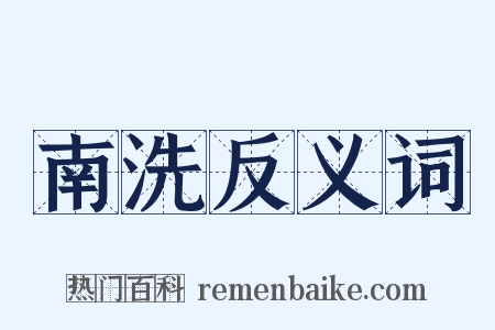 南洗反义词是什么意思的图片